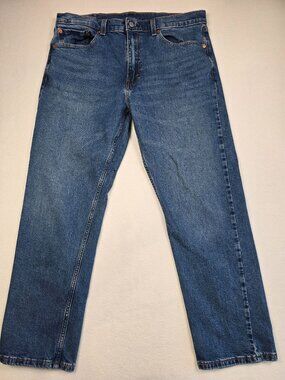 Levis 505 Original Riveted Jeans W36 L30 Blue Denim Mens